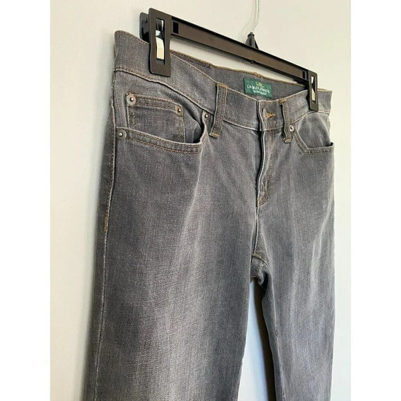Lauren Ralph Lauren Womens Sz 4 Modern Straight Low Rise Cuffed Denim Gray Jeans - Picture 9 of 16